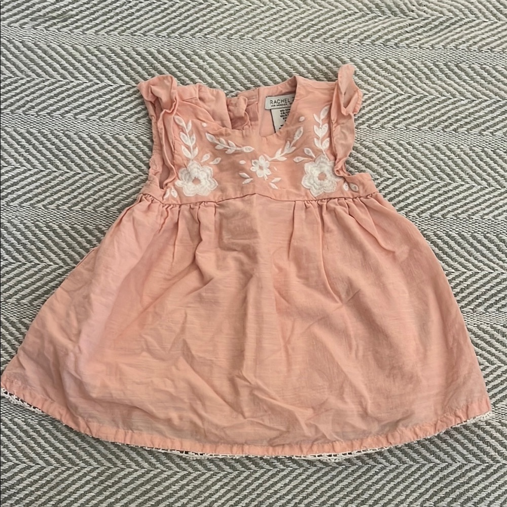 12 month flower embroidered dress